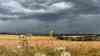 Gewitterfront über Sachsen: bedrohlicher Gewitteraufzug, Sturm und Starkregen, Temperatursturz auf nur noch 17 °C: Größere Unwetter blieben entgegen den Erwartungen jedoch aus
