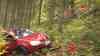 Spektakulärer Abflug nach Unfall: VW kollidiert mit Nissan, Nissan fliegt mehrere Meter tief und etliche Meter weit in Wald, Rettungsdienst kann nur über Leiter zum Unfallwagen, nur ein Baum stoppt den weiteren Abflug: Rettungsdienst muss über Leitern zum verunfallten Fahrzeug (on tape), VW Fahrer muss durch den Wald zum Rettungsdienst gebracht werden
