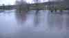 (Hochwasser, stark) Hochwasser: Starke Überflutungen in Franken, markantes Hochwasser im Raum Seußen, Grundstücke überflutet, Brücken fassen Wassermassen kaum mehr: Hochwasserstufe 3 vielerorts überschritten, Pegel steigen weiter, Straßen überflutet